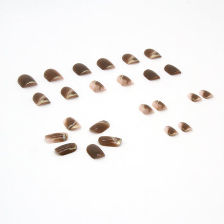 Wearing Warm Brown Brown White Double Spell Smudged Golden Texture Ins Style Manicure Patch The Finished Product Is Removable - V.I.P Digital Presence