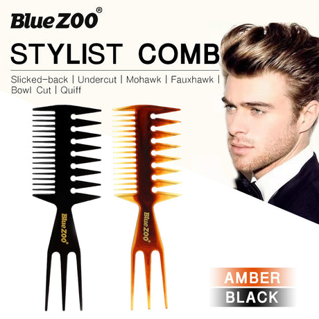 Oil Head Comb Double-Sided Fish Insert Comb Big Tooth Flat Comb Bottom Fork Comb Plate Hair Styling Comb - V.I.P Digital Presence