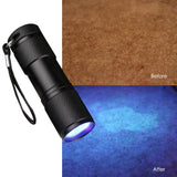 Mini 9LED UV Flashlight Ultraviolet Ultra Violet Invisible Ink Marker Detection Torch Light 3AAA UV Lamp - V.I.P Digital Presence