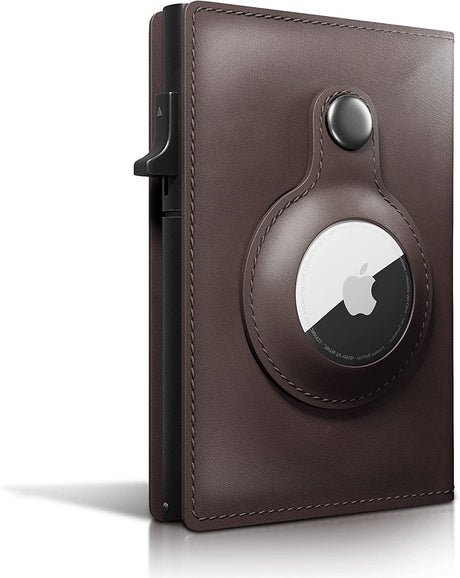 Airtag metal card holder genuine leather and aluminum alloy card holder - V.I.P Digital Presence