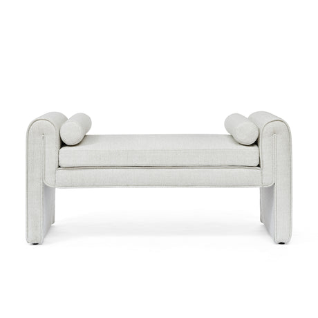 Bedroom storage stool, linen storage stool, large storage space, 50.39 inches white - V.I.P Digital Presence