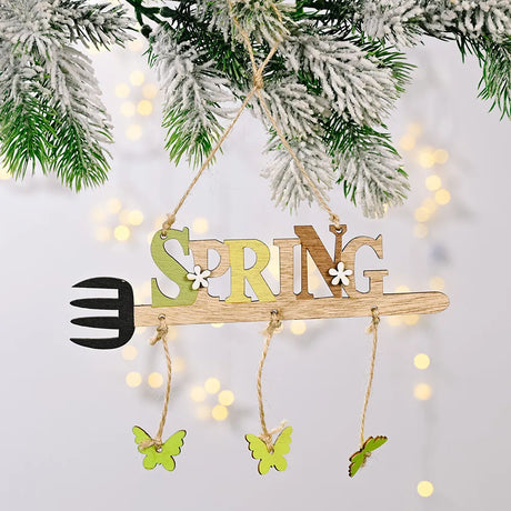 Easter Decoration Supplies Wooden Easter Pendant Creative Letter Pendant Original Color Arrow Pendant - V.I.P Digital Presence