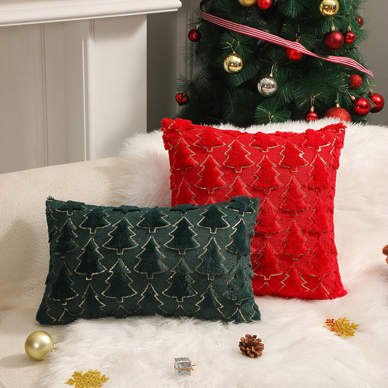 pillow bedroom headboard cushion Christmas tree romantic plush pillowcase ﻿ - V.I.P Digital Presence
