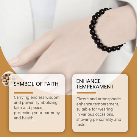 Black Coffee Wood Bead Bracelet Daily Hand Simple Fashion Everything With Niche Design Wood Bead Bracelet - V.I.P Digital Presence