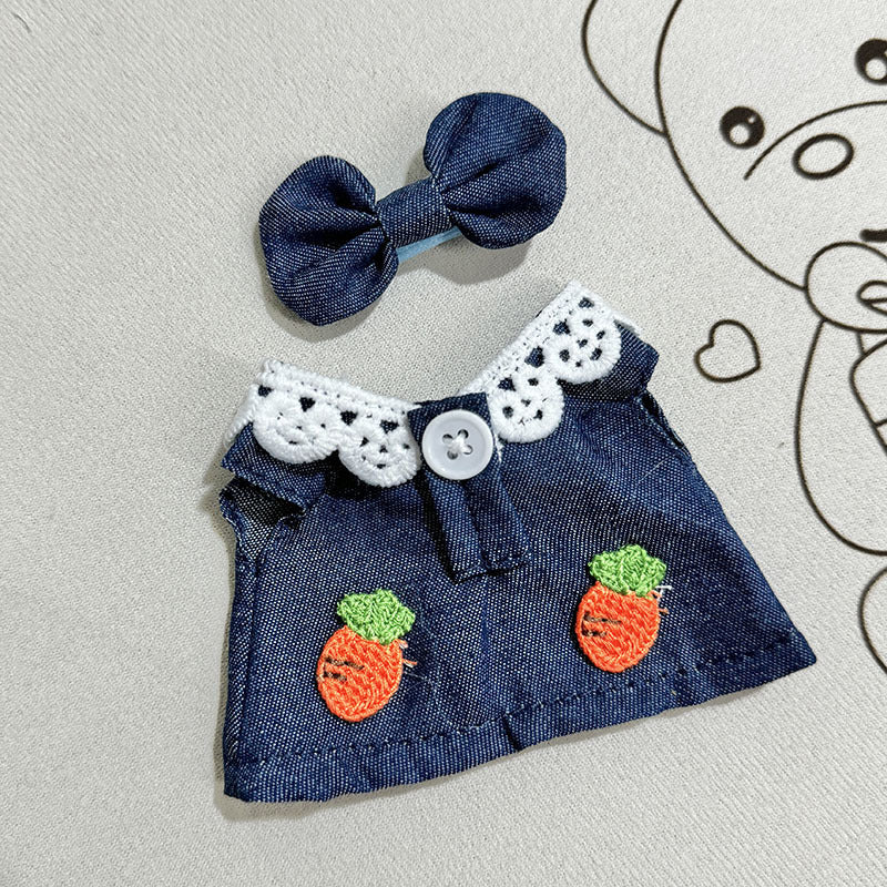 Ropa] Ropa Labubu con colgante de cara de PVC, ropa para muñecas de la serie Labubu Sitting Party
