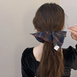 Contrast Plaid Elastic Hair Scrunchy - V.I.P Digital Presence