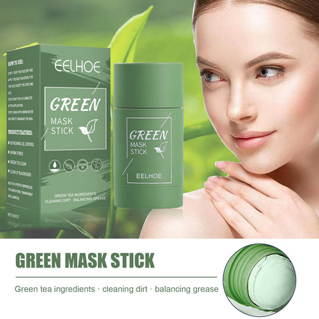 EELHOE Green Tea Solid Mask Deep Cleansing And Hydrating Mask Stick Shrinkage Of Pores Applicator Clay Mask - V.I.P Digital Presence