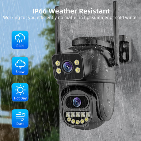 Dual screen wireless 360 degree mobile remote outdoor WiFi camera monitoring - V.I.P Digital Presence