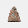 Contrast Cable-Knit Hat with Pompom - V.I.P Digital Presence