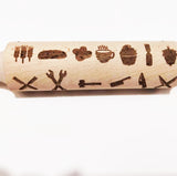 Wooden Rolling Pin Beechwood Laser Engraved Printed Rolling Pin Embossing Rolling Pin Christmas Flip Sugar Cookie Rolling Pin - V.I.P Digital Presence