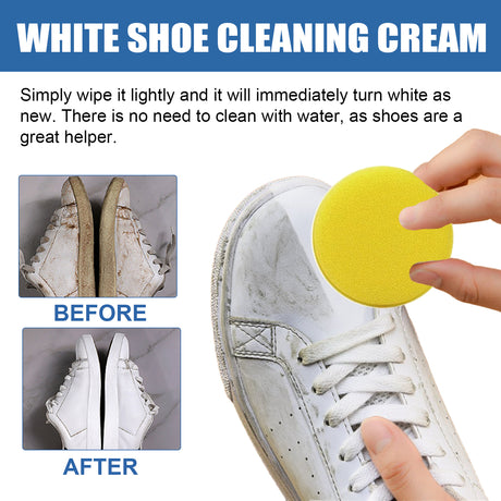 Little White Shoes Cleaning Cream, Little White Shoes Clean Stains Shoes Edge Yellow Free Wash Whitening Cleaning Cream - V.I.P Digital Presence