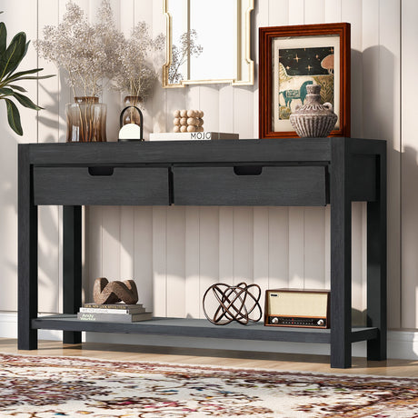 U_STYLE Console Table Entryway Table for Hallway Living Room with 2 Drawers and 1 Shelf - V.I.P Digital Presence