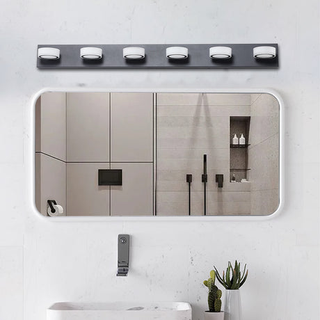 LED Modern Black 6-Light Vanity Lights Fixtures Over Mirror Bath Wall Lighting - V.I.P Digital Presence