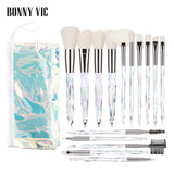 15 pcs Makeup Brushes Diamond Crystal Handle Makeup Tools Foundation Eyeshadow Brush - V.I.P Digital Presence