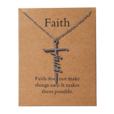 Faith Religious Gift Stainless Steel Cross Collarbone Chain Sweater Chain - V.I.P Digital Presence