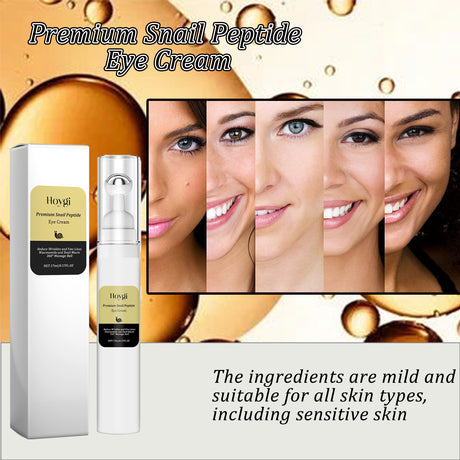 Premium Snail Peptide Eye Cream, Elastic Muscle To Reduce Puffiness And Fine Lines Around The Eye Skin Roller Massage Care Eye Cream - V.I.P Digital Presence