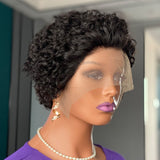 Curly Pixie Cut Lace Wig Human Hair - V.I.P Digital Presence
