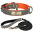 Personalized Dog Collar Leash Set Custom PU Leather Dogs Tag Collars Free Engraved Nameplate For Small Medium Large Dogs Pitbull - V.I.P Digital Presence