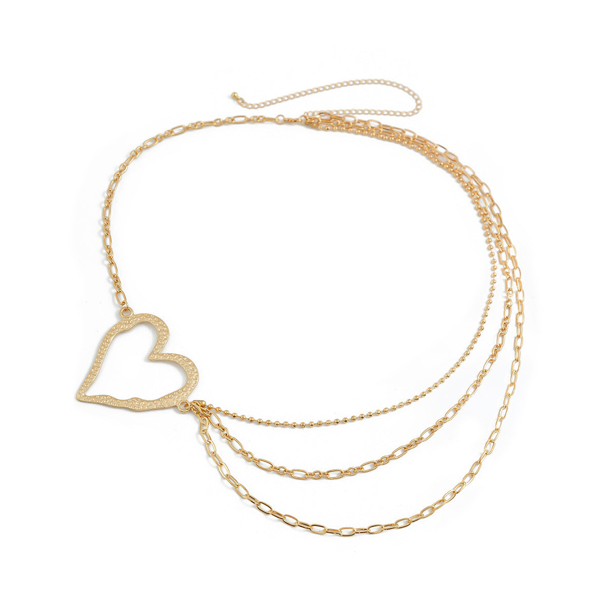 Sweet Cool Ins Exaggerated Big Love Waist Chain Female Personality Metal Thin Chain Body Chain - V.I.P Digital Presence