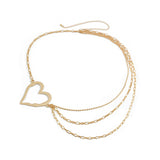 Sweet Cool Ins Exaggerated Big Love Waist Chain Female Personality Metal Thin Chain Body Chain - V.I.P Digital Presence