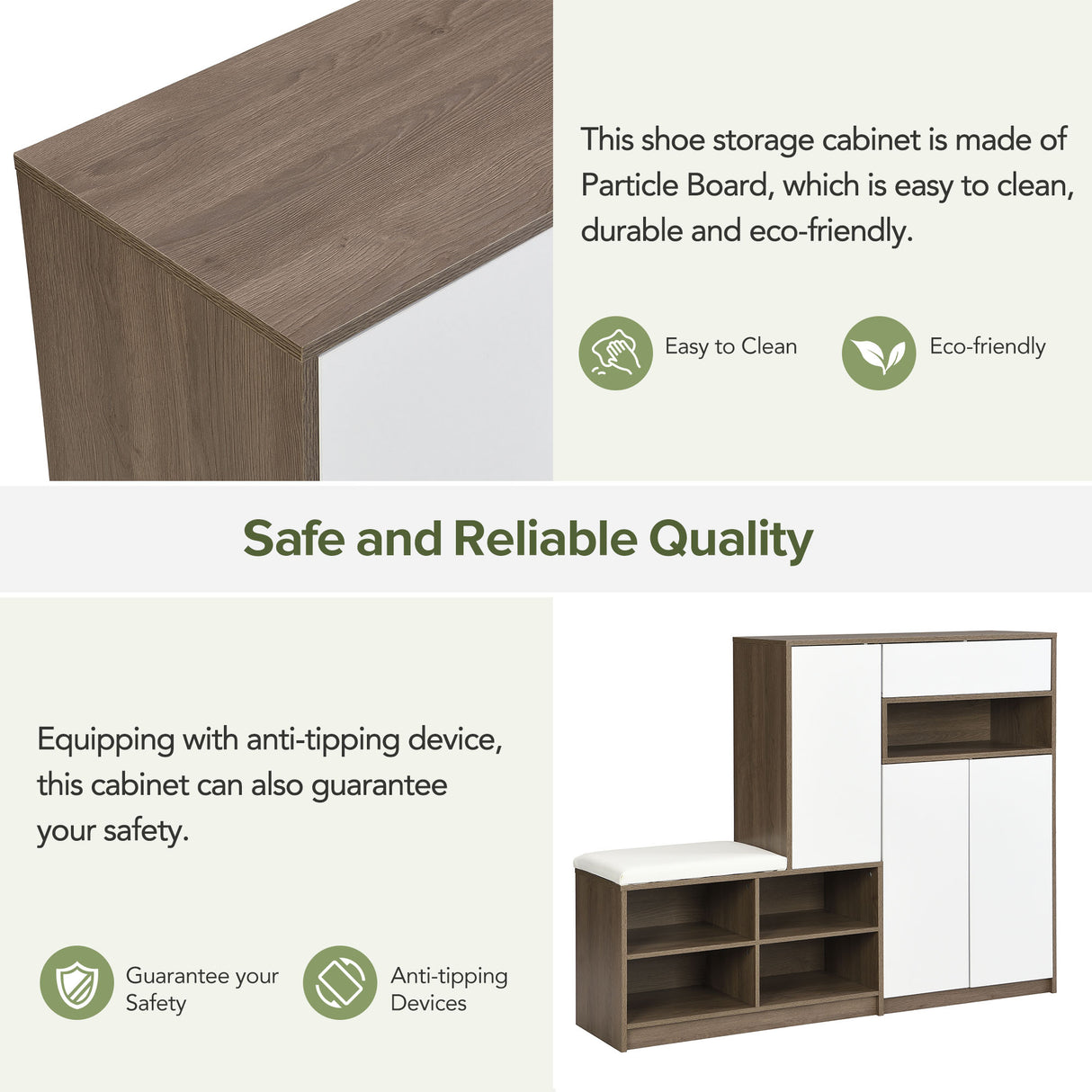 ON-TRANS 2-in-1 shoe storage platform and shoe cabinet, with soft cushioned seats and adjustable shelves, white - V.I.P Digital Presence