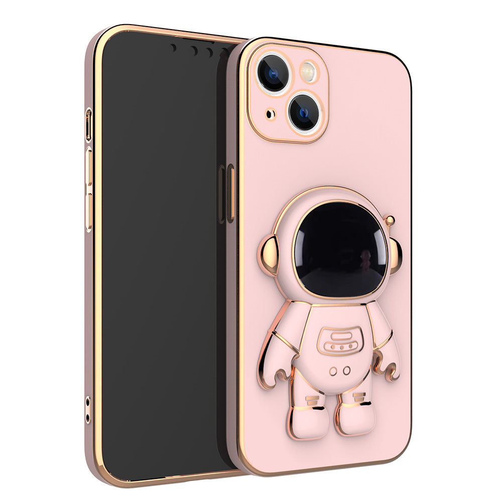 6D  Astronaut Bracket Apple 13ProMax Mobile Phone Case Comes With Lens Film Suitable For iPhone12 Protective Soft Case