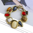 Colorful natural stone crystal glass exaggerated bracelet women's high-end accessory - V.I.P Digital Presence