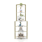 6-story corner open bookshelf, modern bookshelf, wooden frame, independent bookshelf unit, - V.I.P Digital Presence