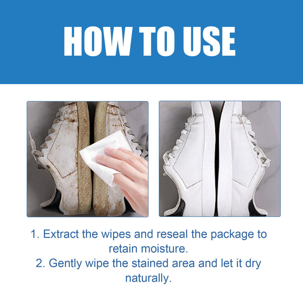Small White Shoe Cleaning Wipes, Sports Shoes Wash Free Decontamination One Wipe White Portable Cleaning Wipes - V.I.P Digital Presence