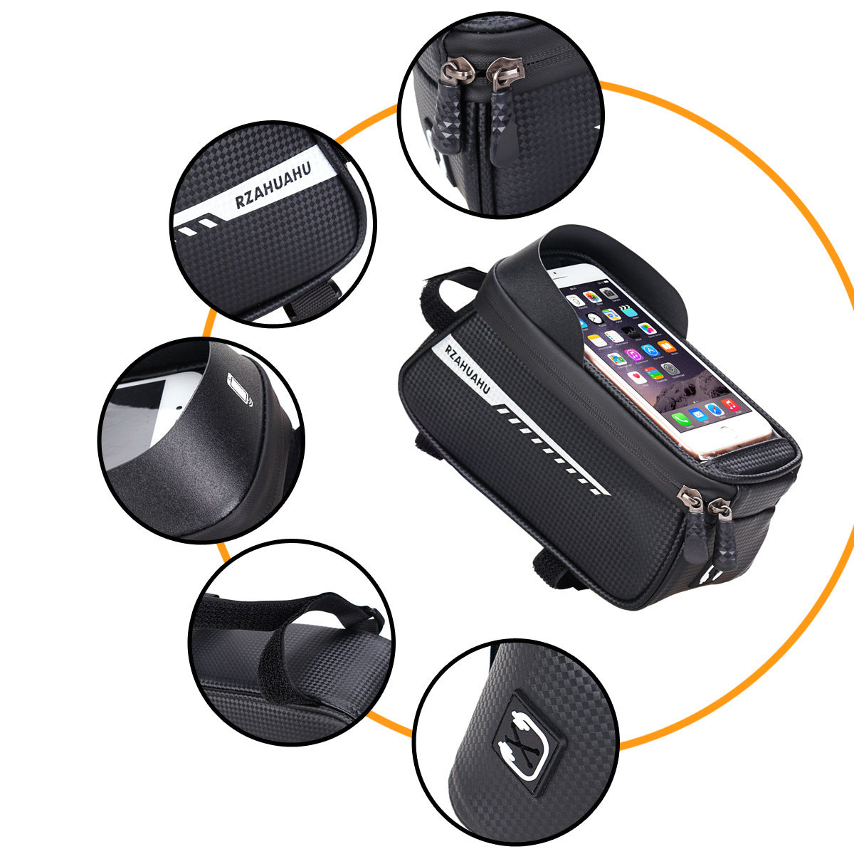 New Product Upper Tube Bag Mountain Bike Road Bicycle Bag Front Beam Bag Head Bag Mobile Phone Bag Waterproof Saddle Bag