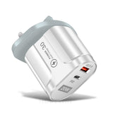 PD20W Mobile Fast Charging Charger 5V4A US, European, and British Standard Speed Matching Device PD+QC3.0 Travel Charging Head - V.I.P Digital Presence