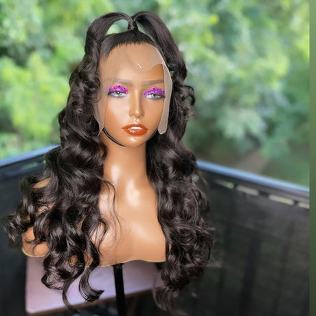 New Women's Chemical Fiber Front Lace Wavy Long Curly Cute Hair Lanting Wig Headgear - V.I.P Digital Presence
