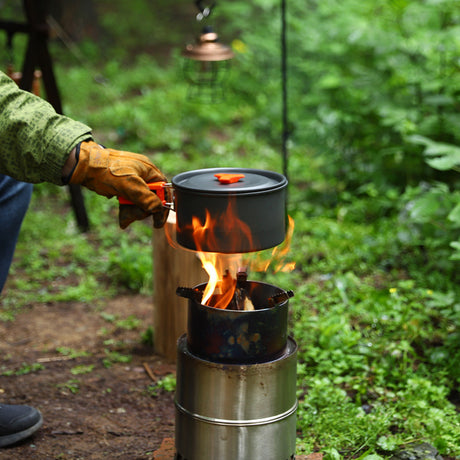 Outdoor BBQ flame-retardant gloves thickened cowhide cover wear-resistant camping protective cover - V.I.P Digital Presence