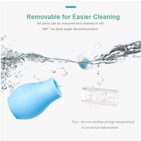 Infant silicone nasal aspirator pump type neonatal cold nasal mucus cleaner antibackflow baby nasal aspirator safe and non-toxic - V.I.P Digital Presence