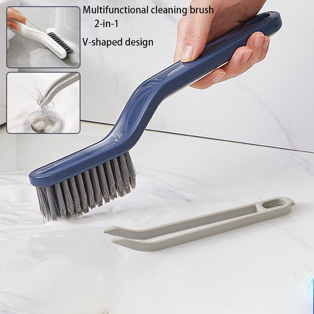 Bathroom Cleaning Brush Floor Crevice Brush Two-In-One Brush Shoe Brush Bathroom Kitchen Cleaning Brush - V.I.P Digital Presence