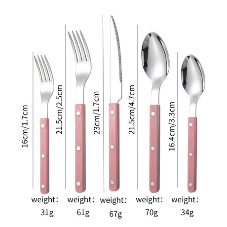 French Rivet ABS Handle Hotel Western Tableware Steak Knife Butter Knife Set - V.I.P Digital Presence