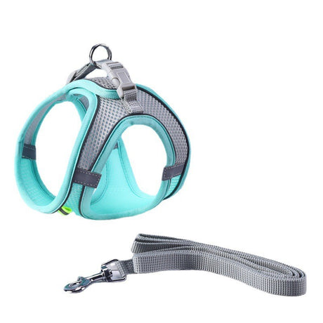 Adjustable Reflective Breathable Mesh Pet Harness for Cats and Dogs with Leash for Outdoor Use - V.I.P Digital Presence