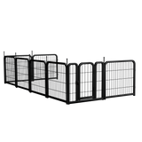 Outdoor dog fence, 8-piece board dog fence. 31 inch portable pet sports fence. Black, 26.3 inches wide x 31.5 inches high. - V.I.P Digital Presence