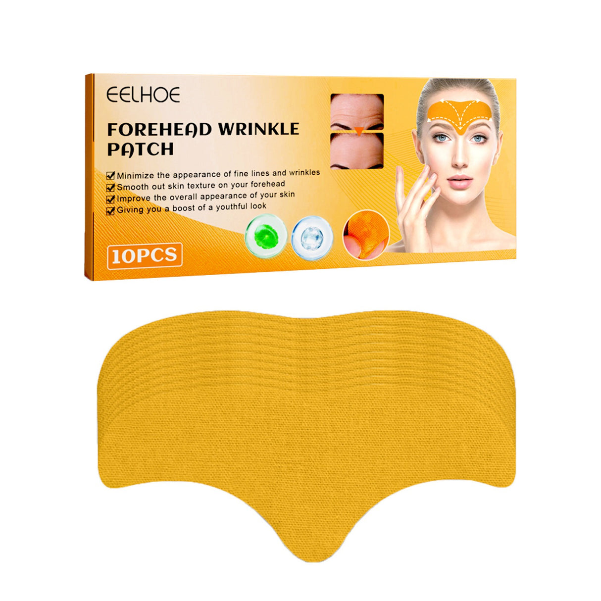 Anti-Aging Collagen Gel Patch - 10pcs Forehead Line Removal, Firming Mask, Frown Lines, Face Skin Care Stickers - V.I.P Digital Presence