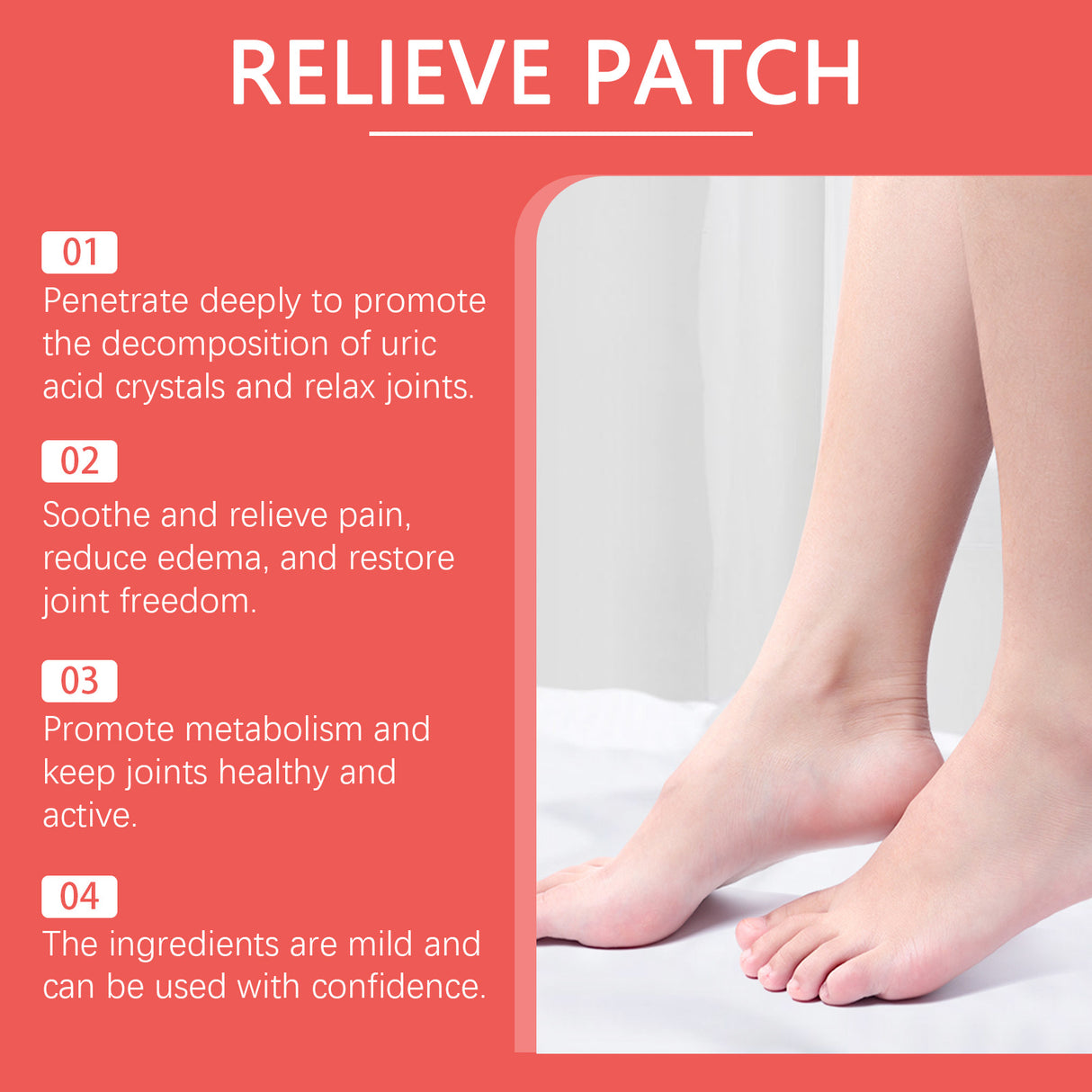 Foot Joint Relief Patch Relieves Foot Joint Muscle Ankle Muscle Pain Body Care - V.I.P Digital Presence