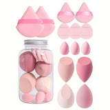 14 Pcs Purple Pink Black Make Up Makeup Sponge Triangle Blender Sponges Powder Press Puffs Set - V.I.P Digital Presence