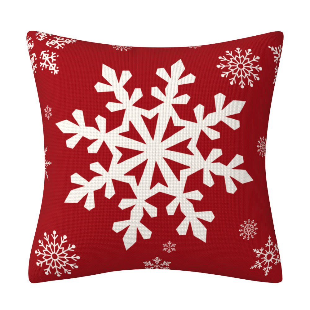 Red Christmas Snowflake Pillow Cover Amazon Home Sofa Cushion Cover Holiday Decoration Pillow - V.I.P Digital Presence