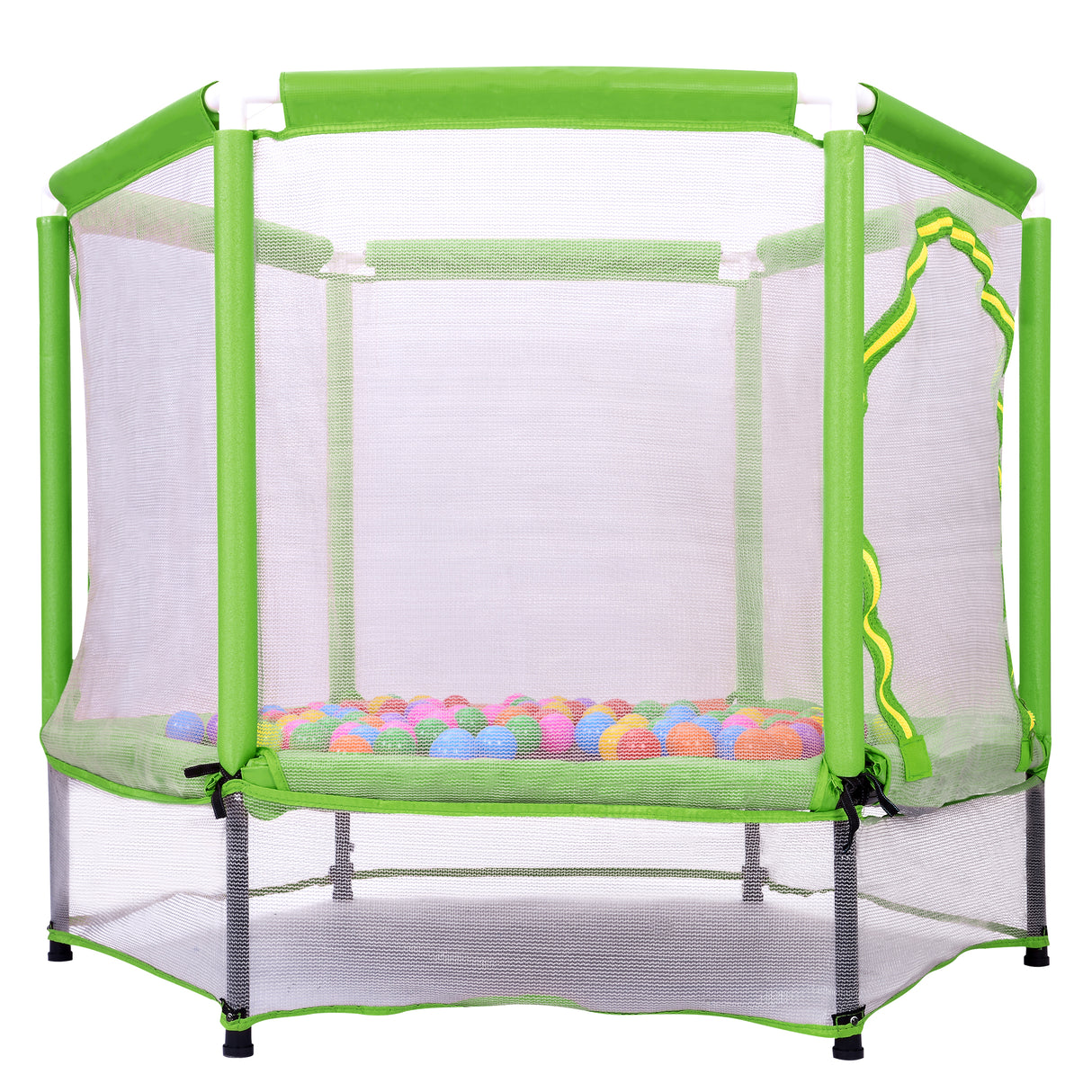 55'' Toddlers Trampoline with Safety Enclosure Net and Balls, Indoor Outdoor Mini Trampoline for Kids - V.I.P Digital Presence