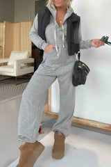 Full Size Drawstring Long Sleeve Jumpsuit - V.I.P Digital Presence
