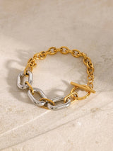 18K Gold-Plated Stainless Steel Chain Bracelet - V.I.P Digital Presence