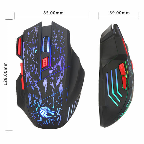 Flowing Crack Colorful Luminous Gaming Mouse Wired Blaze Bird Mouse - V.I.P Digital Presence