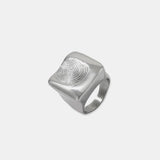 Titanium Steel Fingerprint Signet Ring - V.I.P Digital Presence