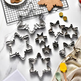 Christmas snowflake biscuit mold stainless steel snowflake three-dimensional biscuit mold biscuit cut into 10 pieces set - V.I.P Digital Presence