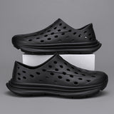 Hollow hole shoes for men one foot sandals fashionable and casual soft soled toe wrapped beach shoes - V.I.P Digital Presence