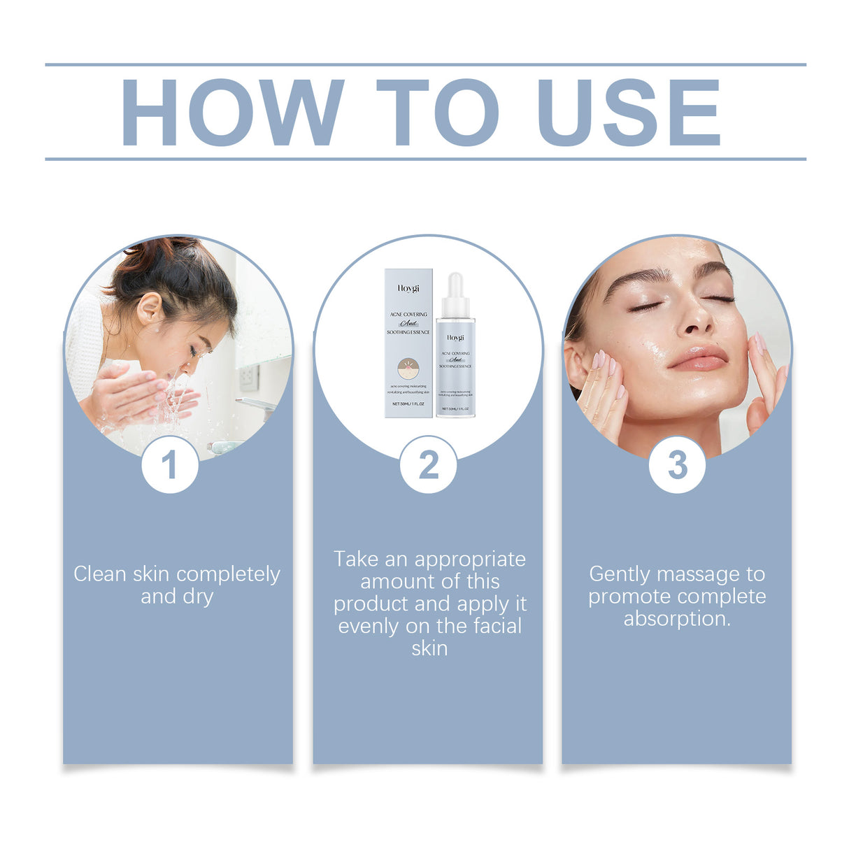 Acne Soothing Serum Facial Skin Hydrating And Moisturizing Pitted And Pimple Mild Care Solution